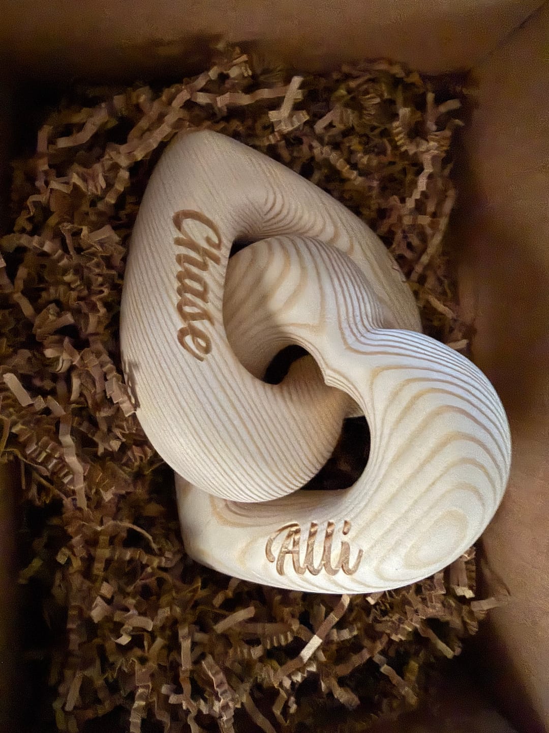 Customer photo review of Romantic Couple - Personalized Infinity Heart Sculpture