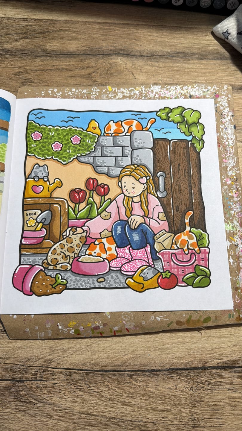 Customer photo review of Ohuhu Honolulu Brush Markers - Large Set