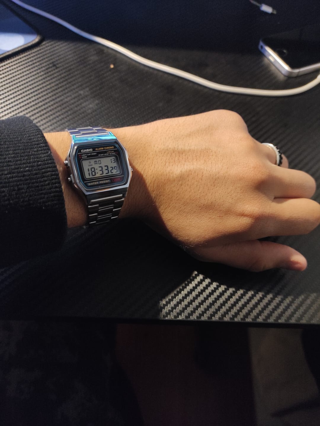 Customer photo review of Reloj Casio Vintage A158WA-1DF Azul/Plateado