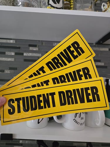 Customer photo review of Student Driver Sticker - 3 Pack