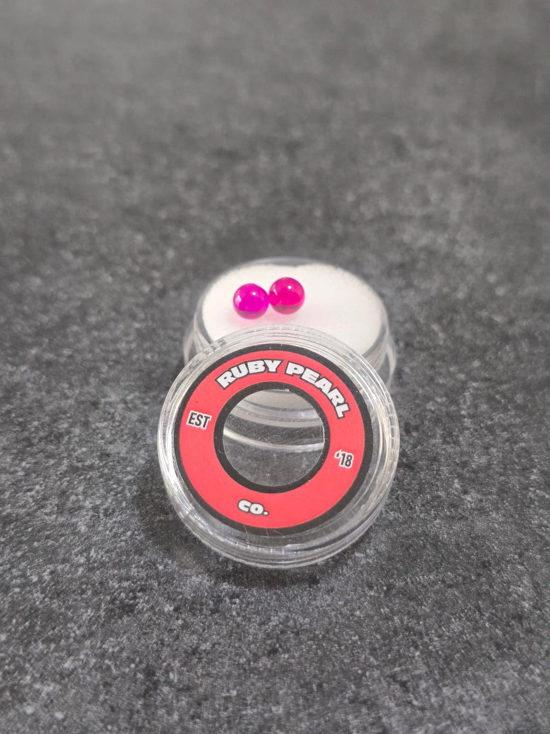 Customer photo review of 5mm Ruby Terp Pearls
