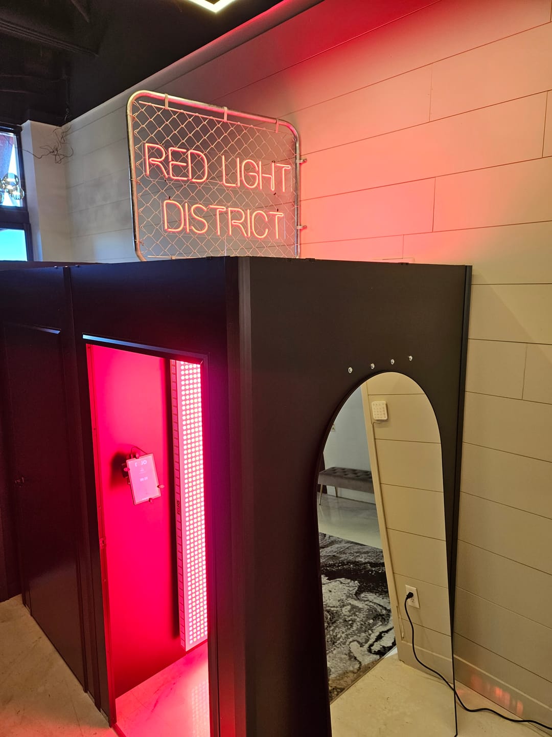 Customer photo review of Custom Neon: RED LIGHT DISTR...