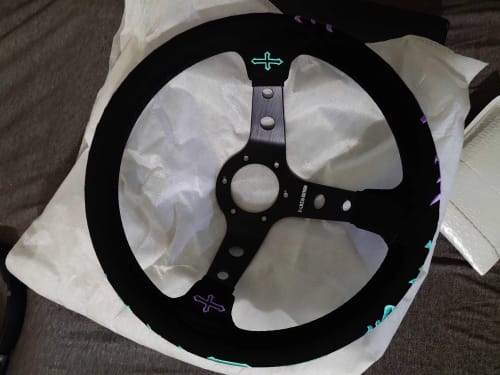 Customer photo review of LW Leather Suede Steering Wheel 330mm Deep Dish