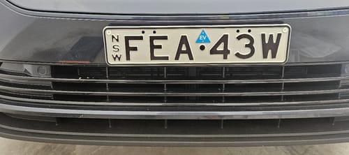 Customer photo review of [NSW] Front SL1 Slimline - 372mm (w) x 84mm - Number Plate Bracket