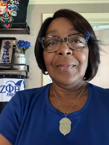 Customer photo review of Zeta Phi Beta - Crest Necklace