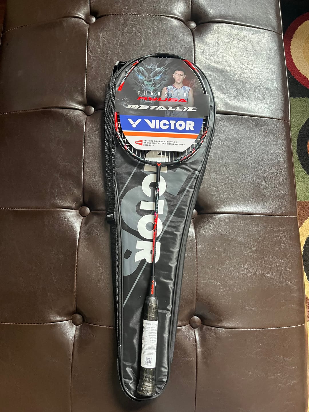 Customer photo review of Victor Thruster RYUGA Metallic Unstrung badminton Racket [Black]