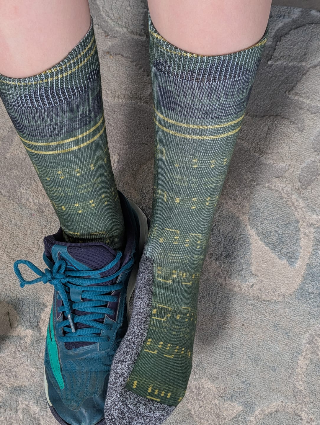 Customer photo review of The Green Hymnbooks - Faith-Inspired Crew Socks
