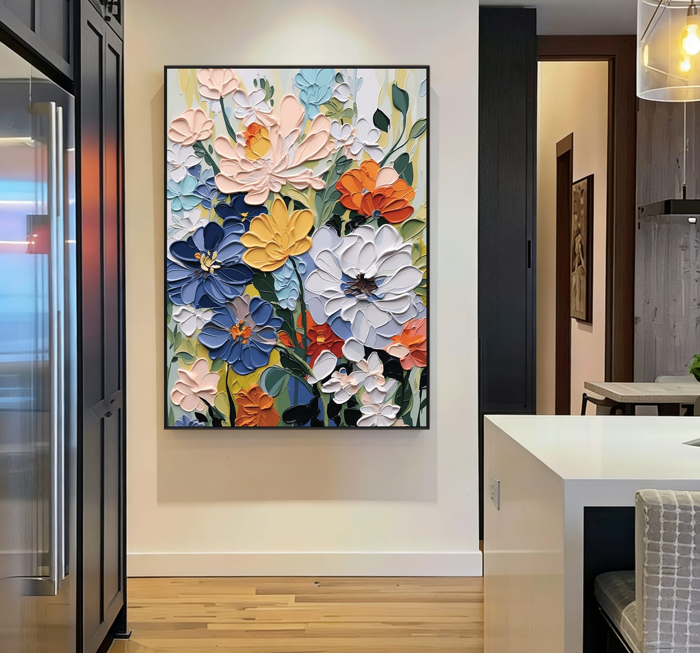 Customer photo review of Radiant Bloom – Vibrant Floral Oil Painting #MH1130(34)