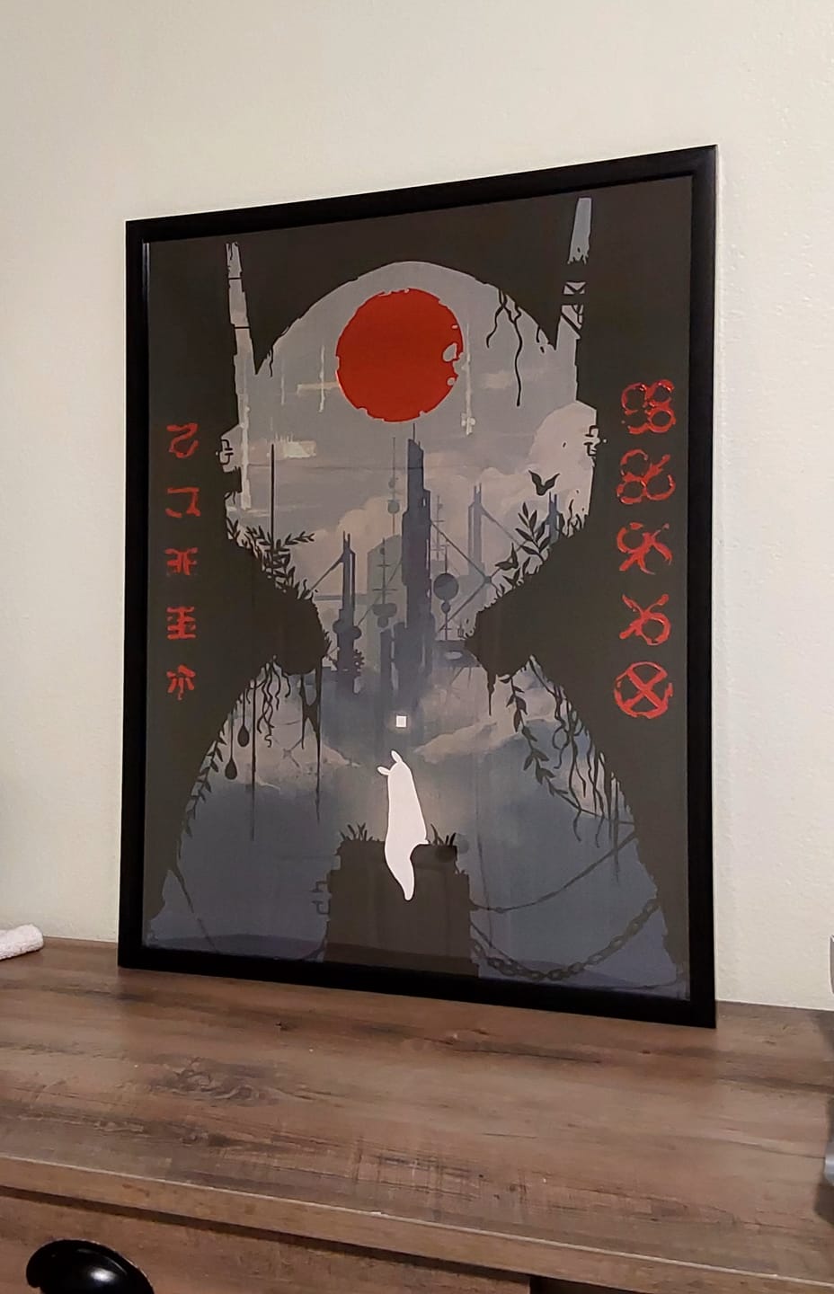 Customer photo review of Rain World - Survivor Looks to the Moon Foil Art Print