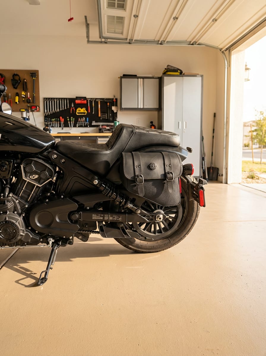 Customer photo review of 8L - Pony Indian Sport Scout Sixty 2025+ Leather Motorcycle Saddlebags
