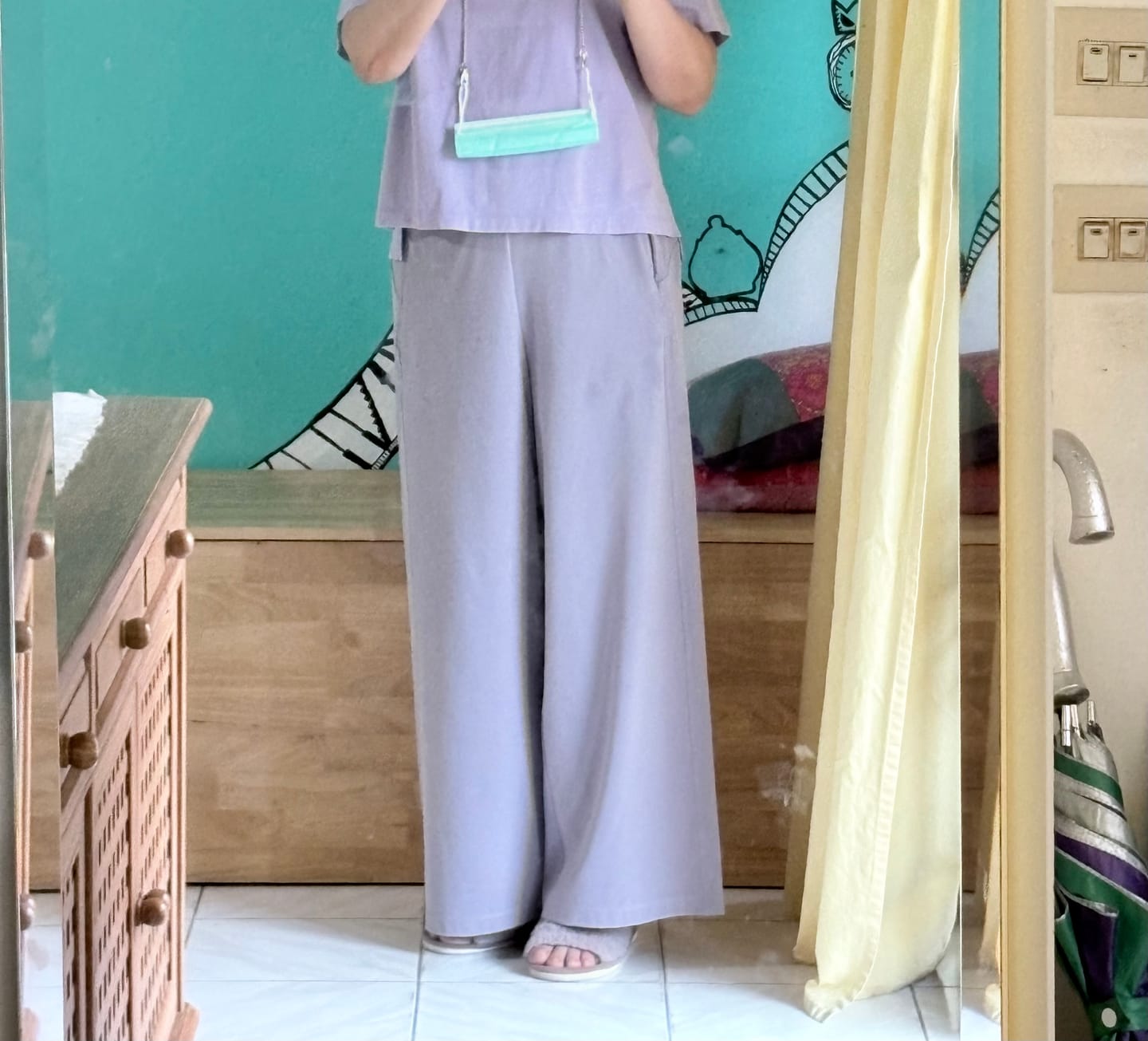 Customer photo review of Women's Cooling Quick-Dry Wide Leg Pants UPF 50+ AL001