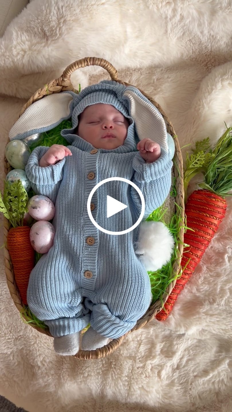 Customer video review of Bunny Knit Jumpsuit - Powder Blue