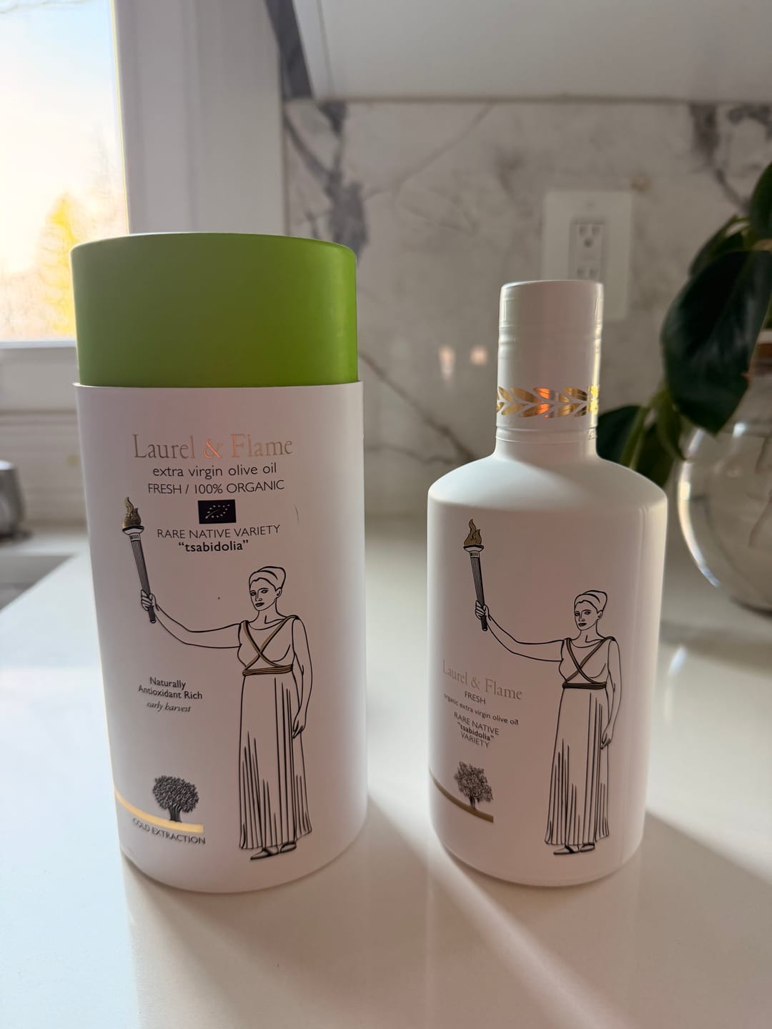 Customer photo review of Laurel & Flame Tsabidolia — Rare Single-Varietal Extra Virgin Olive Oil