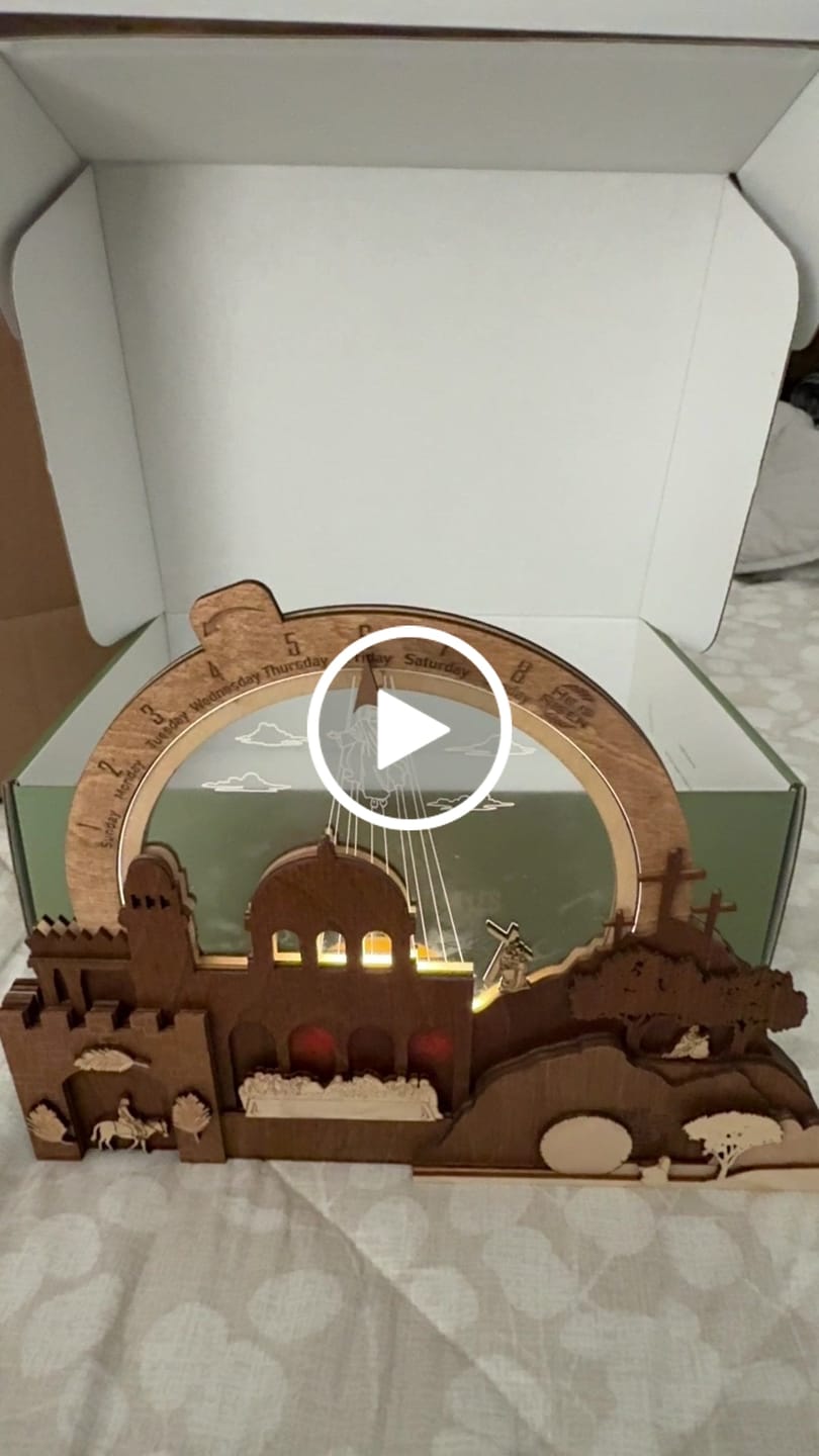 Customer video review of Easter Creche Countdown | Light-Up + Music Display