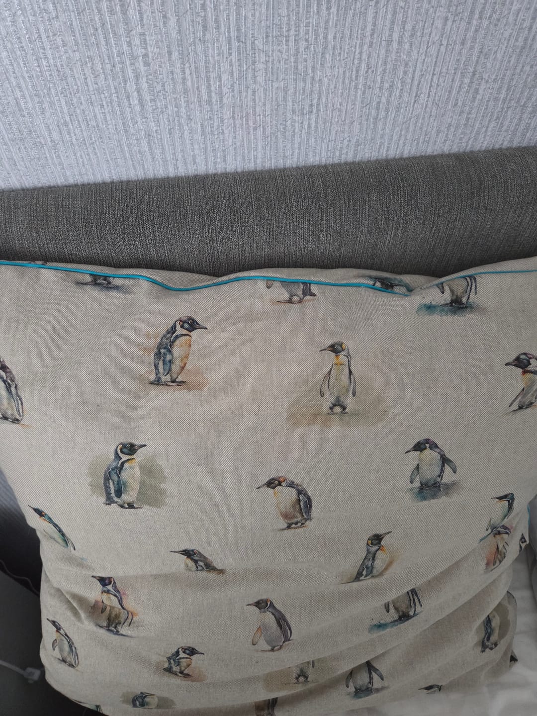 Customer photo review of Penguins Digital Linen Look Polycotton Fabric