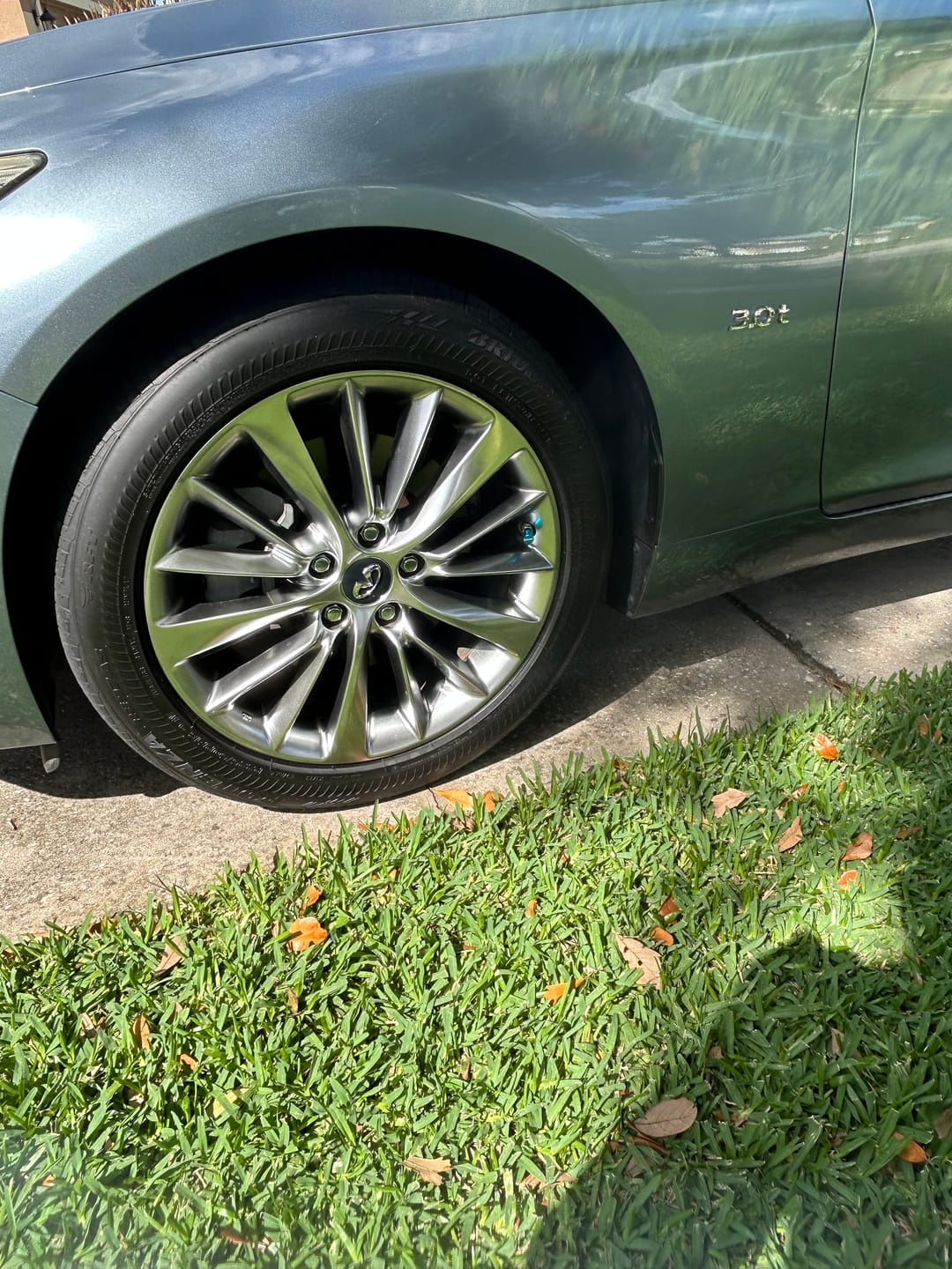 Customer photo review of 80Eighty® Teal Valve Stem Caps