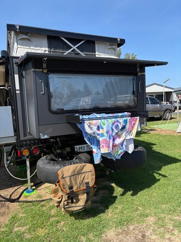 Customer photo review of RV/Caravan Mounted Drying Rack - Foldable Indoor and Outdoor