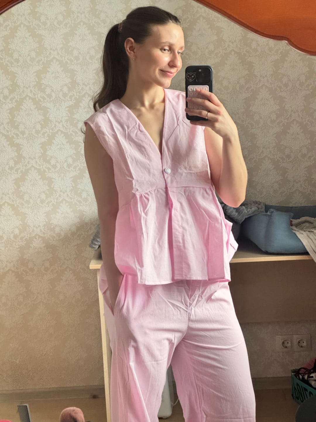 Customer photo review of Sydney Ruffled Vest & Pants Set