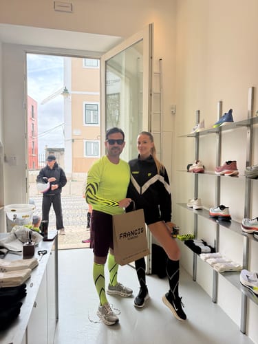 Customer photo review of Velocity Compression Socks - Long - Flash Yellow