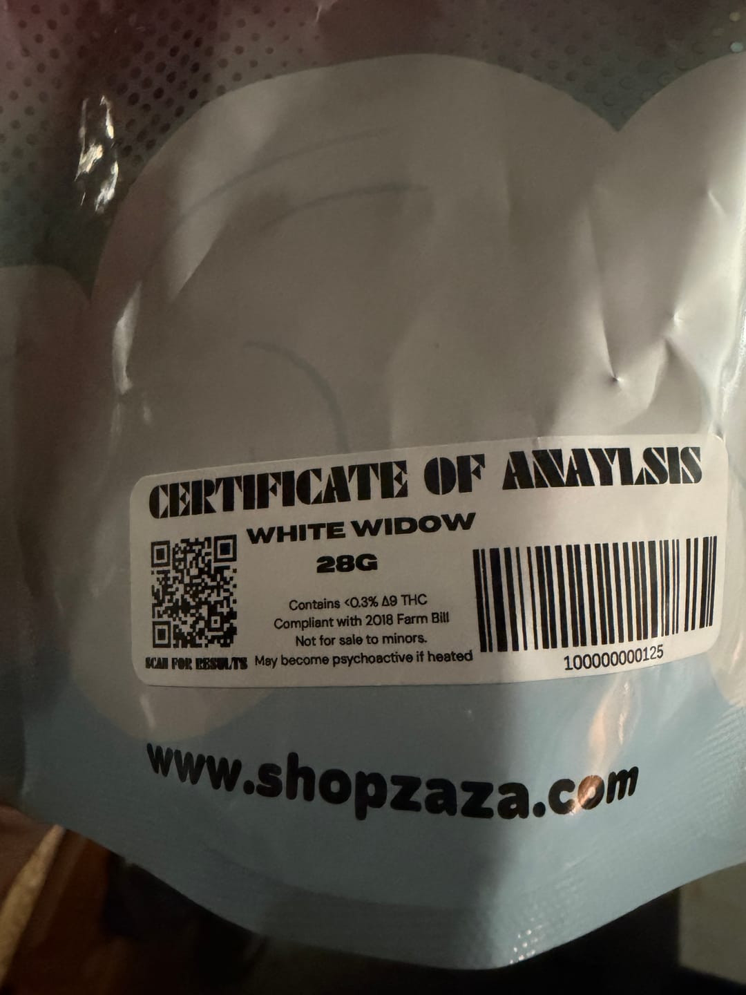 Customer photo review of Raspberry Kush - 28 Grams - Indica