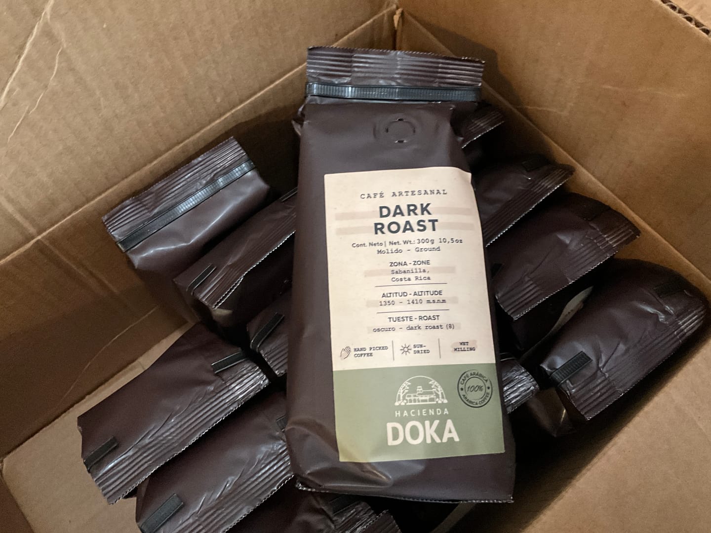 Customer photo review of Café Hacienda Doka Dark Roast