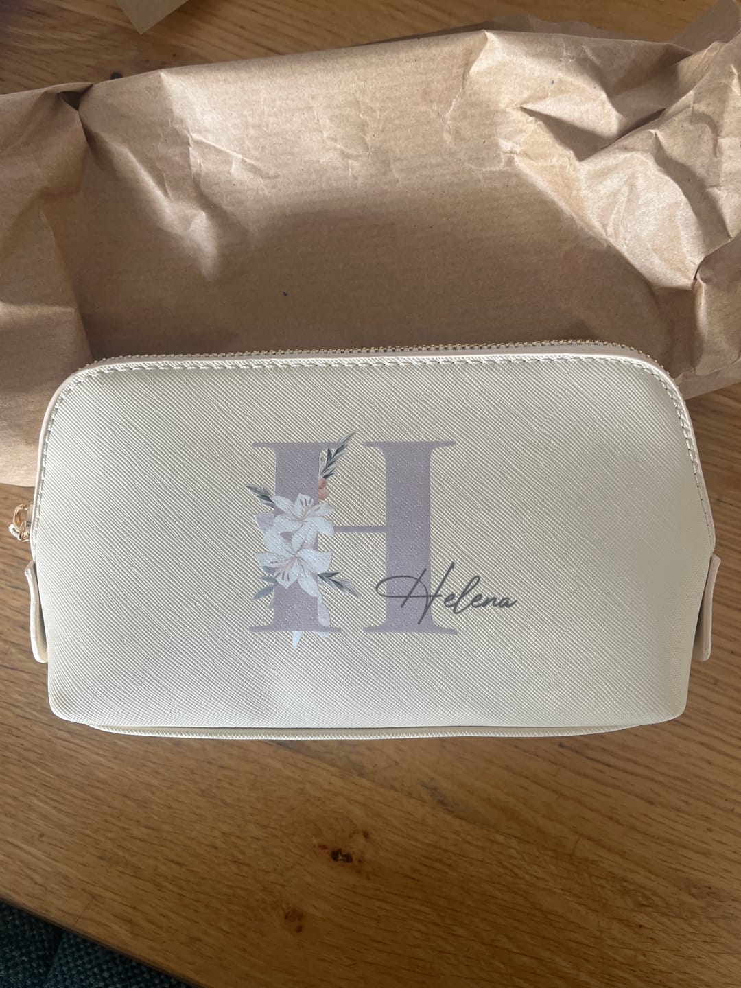 Customer photo review of Deine Initiale - Individuelle PU Kosmetiktasche