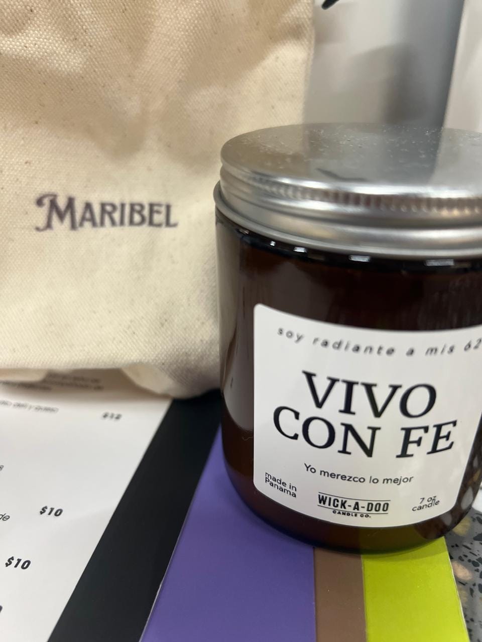 Customer photo review of Vela Personalizada (Frase)