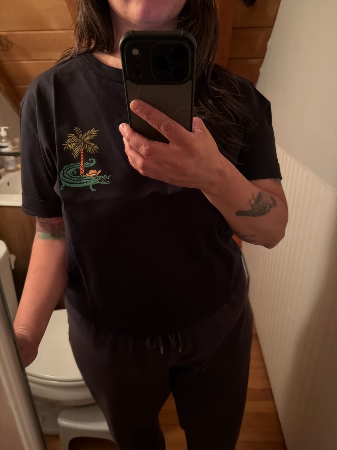 Customer photo review of Overwhelmed & Overtired T-Shirt