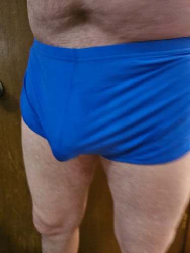 Customer photo review of Men's Sexy Split Side Trunks