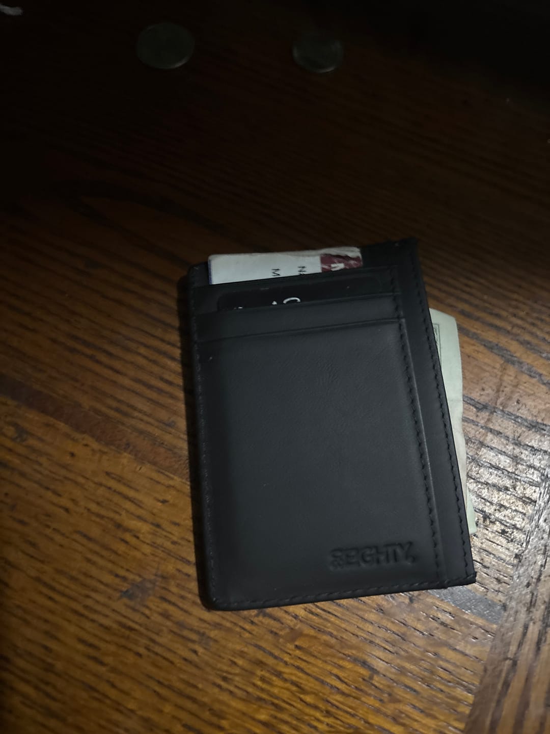 Customer photo review of 80Eighty® Black Leather Wallet