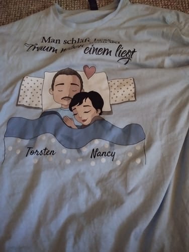 Customer photo review of Schlafmützen - Personalisiertes T-Shirt