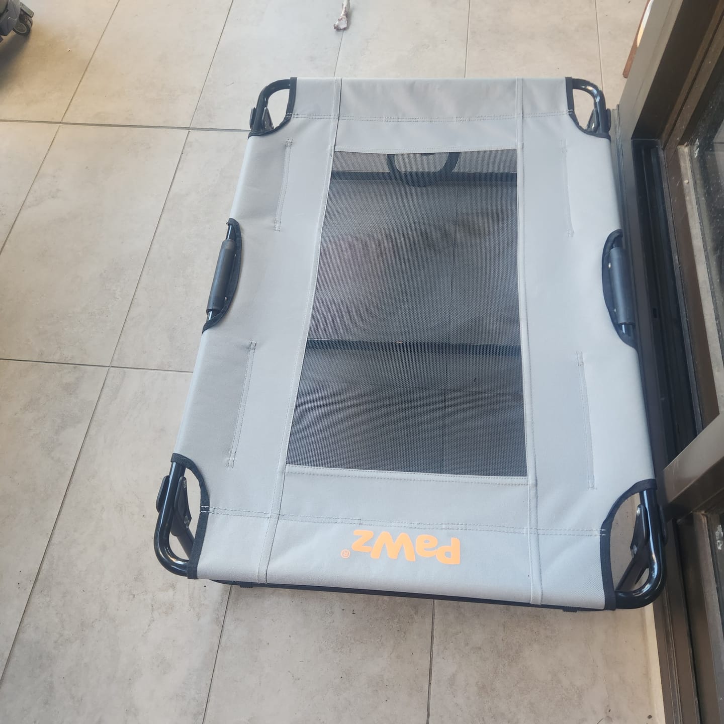 Customer photo review of Raised Dog Bed – Foldable Elevated Trampoline