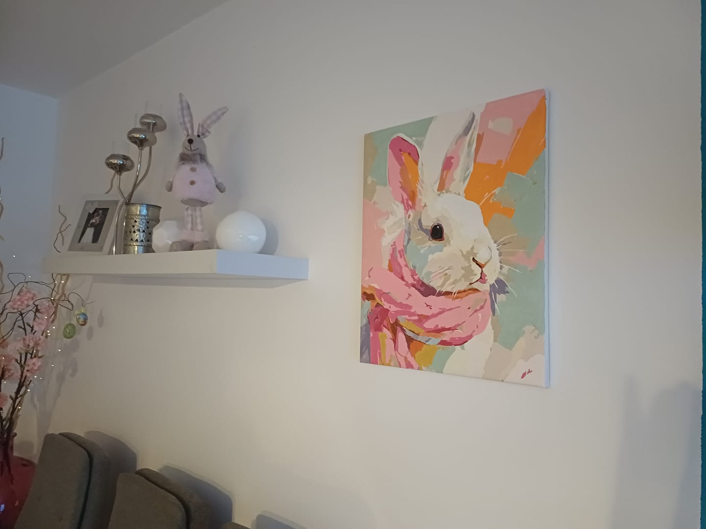 Customer photo review of Malen nach Zahlen - Pastellhase