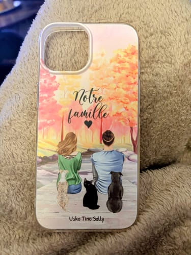 Customer photo review of Meilleurs amis Couple - Coque de téléphone personnalisée
