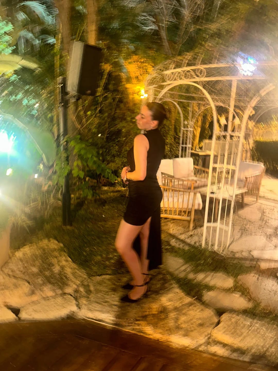 Customer photo review of Jenny High Neck Ruched Mini Dress