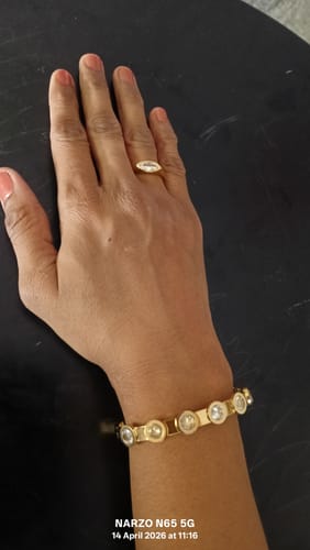 Customer photo review of Crystal Gaze Marquise Solitaire Ring