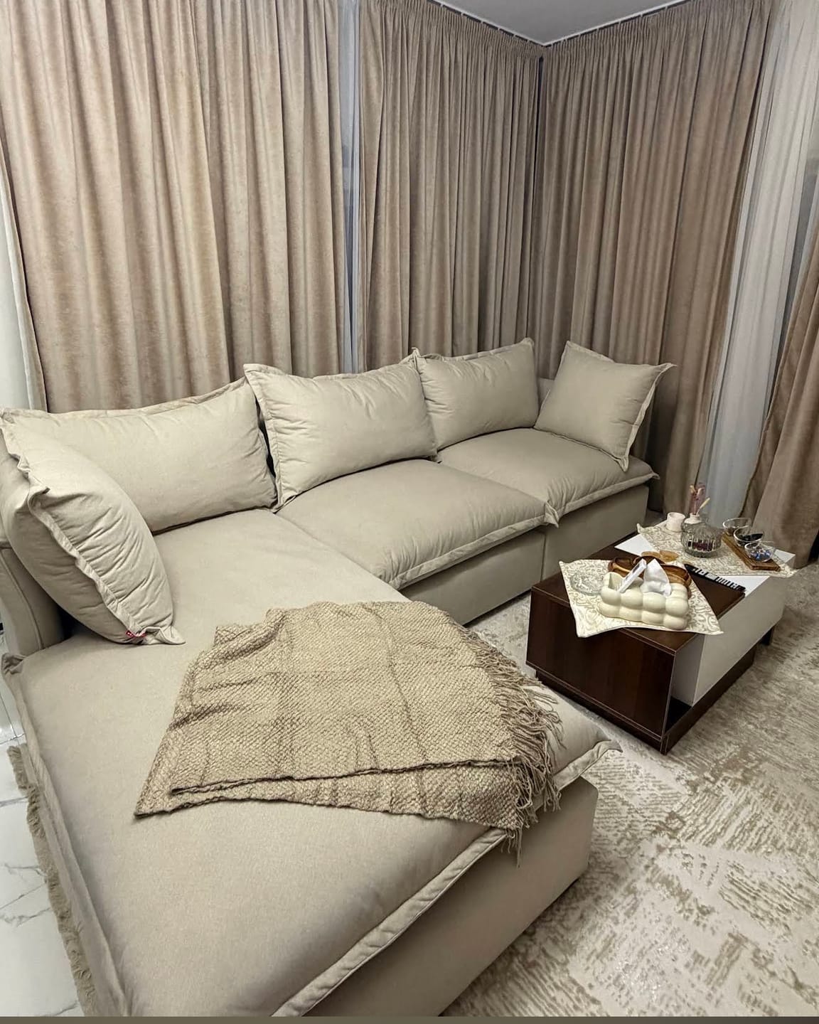 Customer photo review of Rifox L-Shape Bed- Left & Right Chaise Lounge