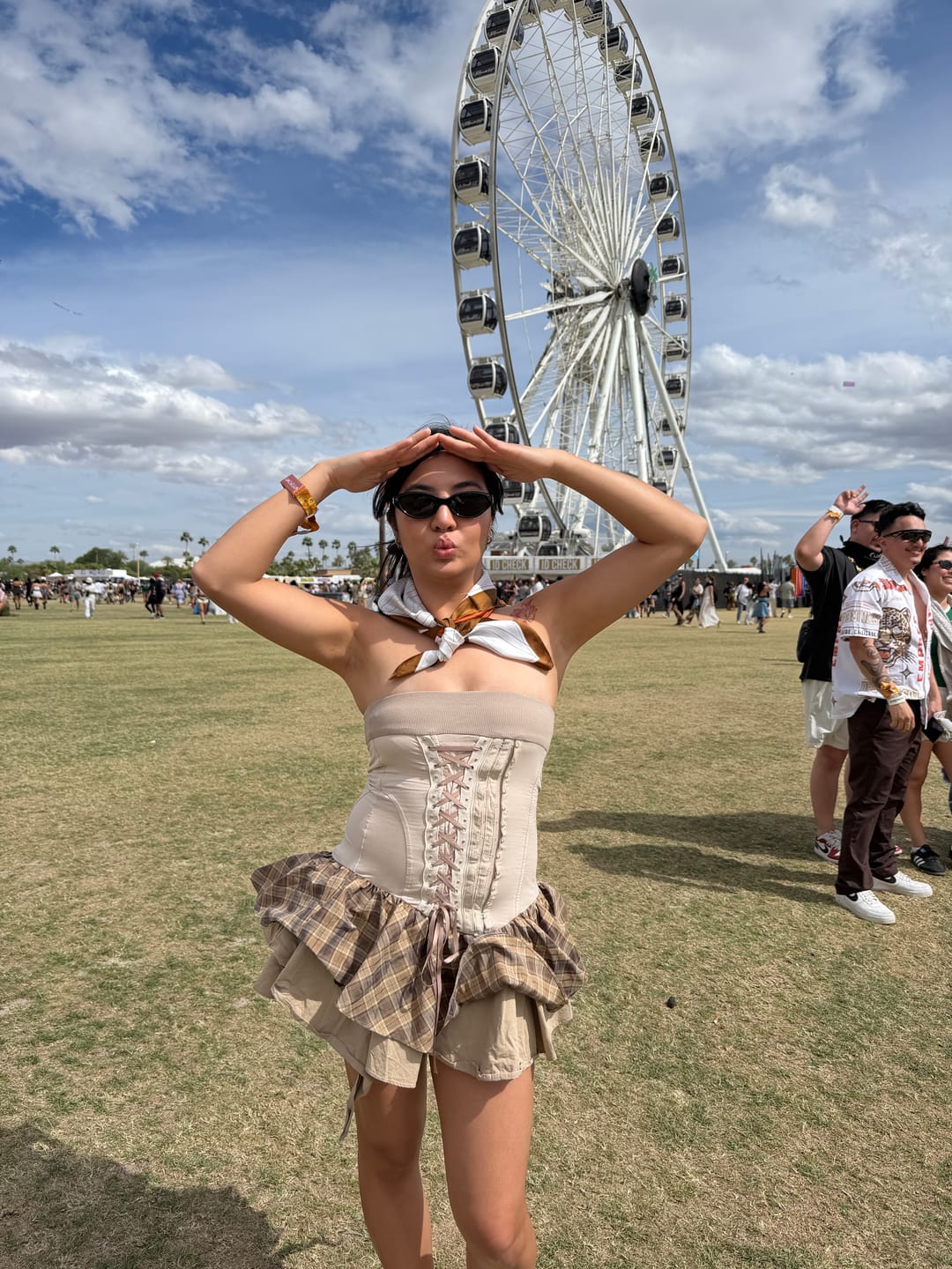 Customer photo review of WARDEN EDGE Corset Mini Dress with Plaid Layers