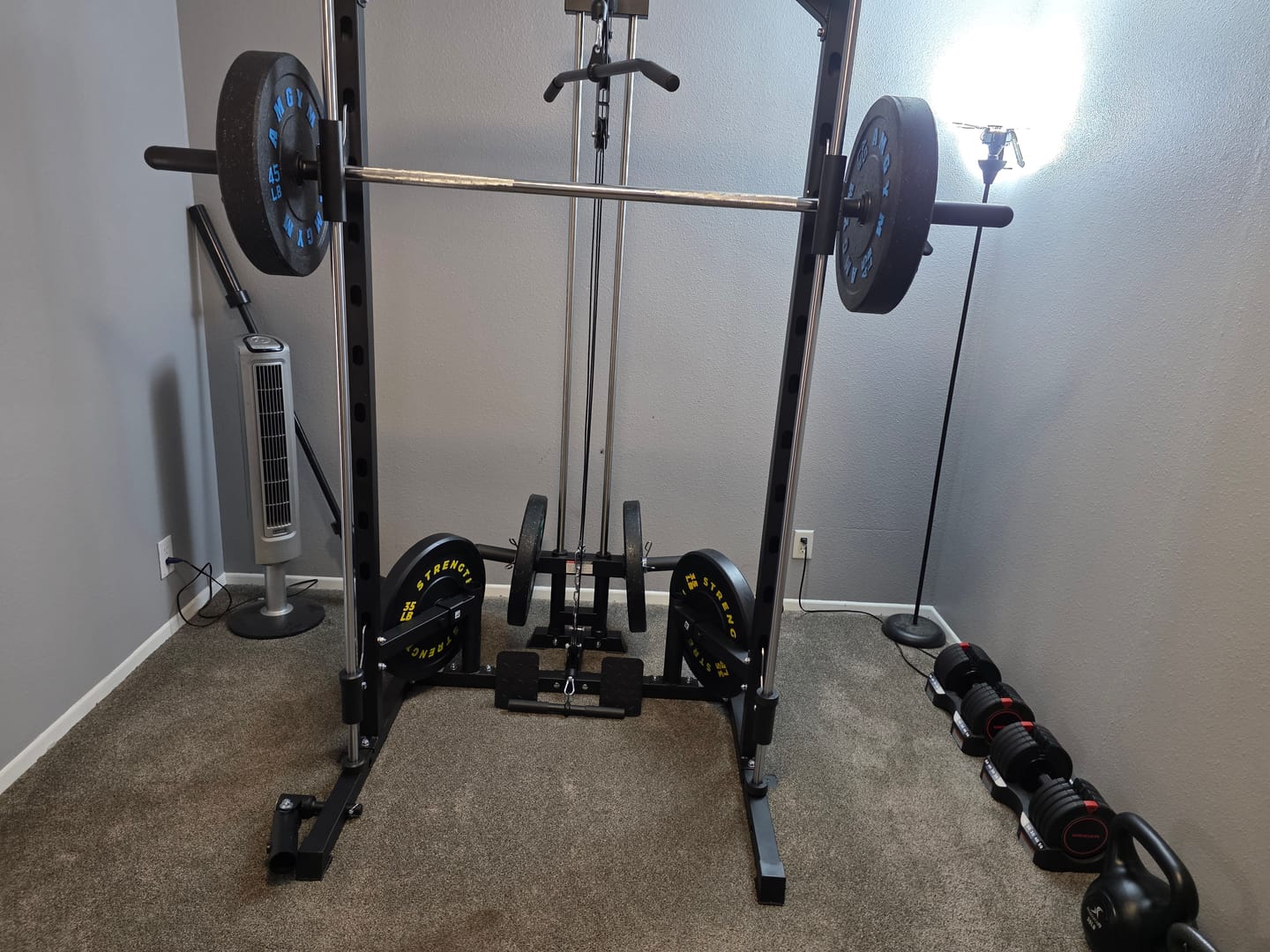 Customer photo review of RitFit PSR05 2.0 Multifunctional Smith Machine Power Rack with LAT-Pull Down System