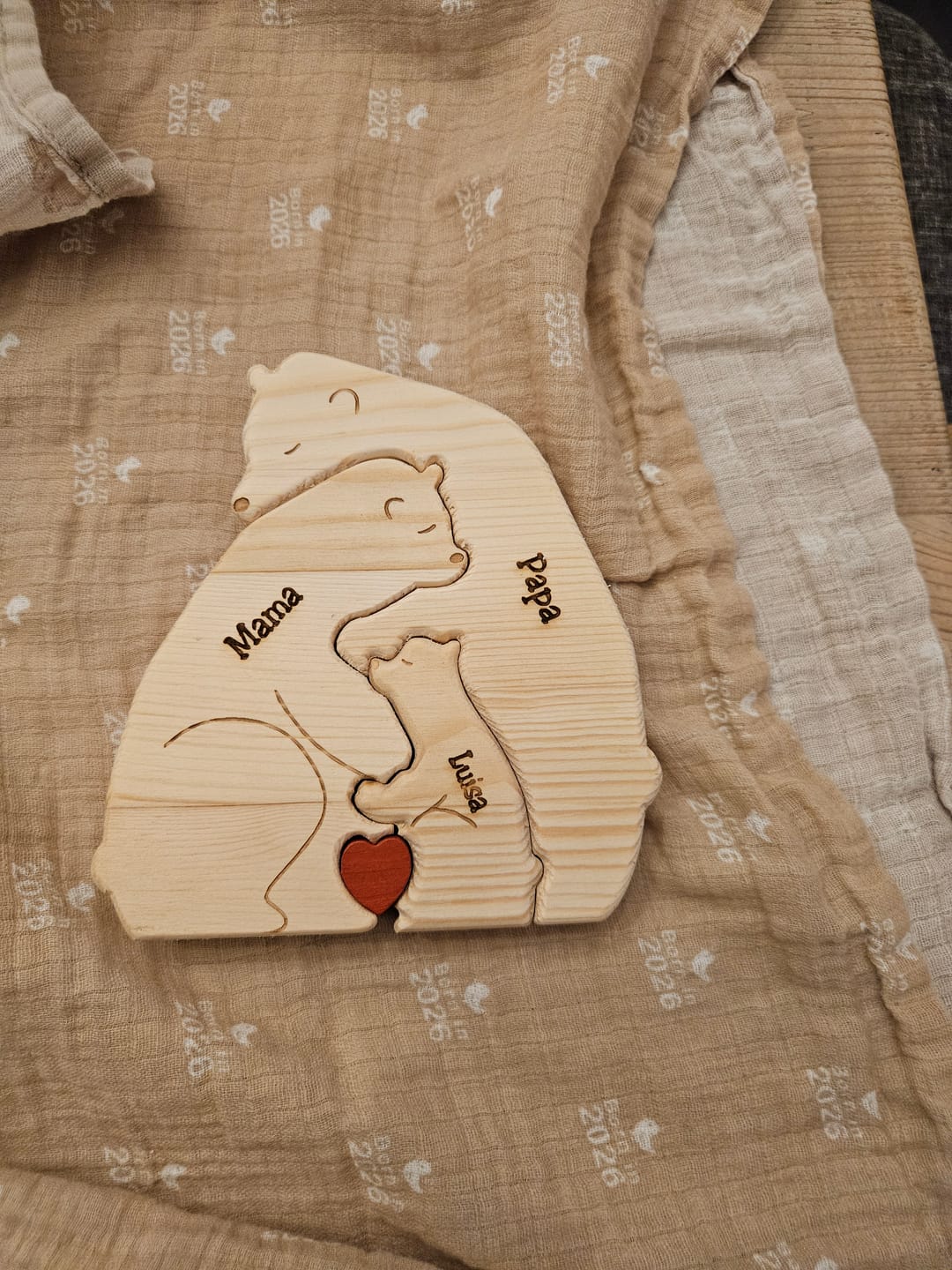 Customer photo review of Bärenfamilie - Süße Personalisierte Holzbären zum Aufstellen für die Familie