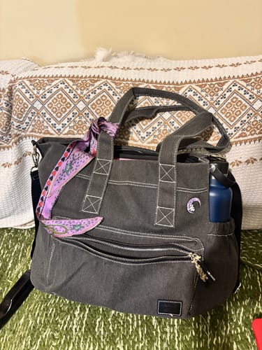 Customer photo review of Bolso Notebook Canvas Lavado