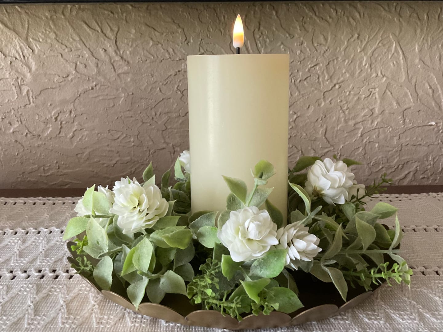 Customer photo review of Antique Brass Scallop Tray