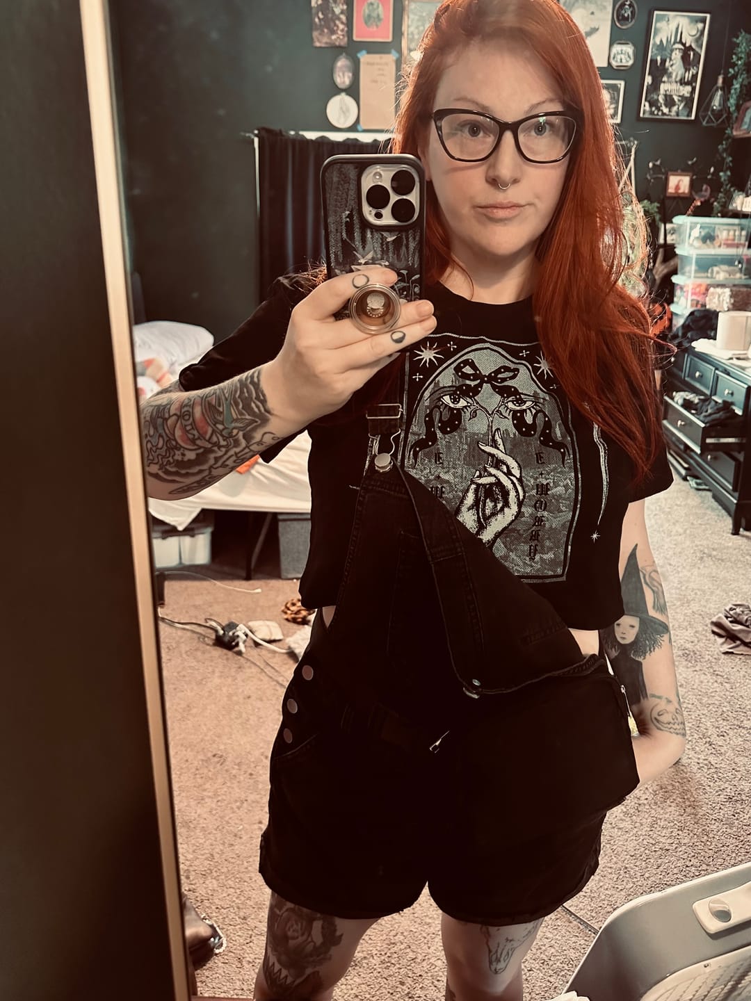 Customer photo review of I Worry, I Weep Crop Tee
