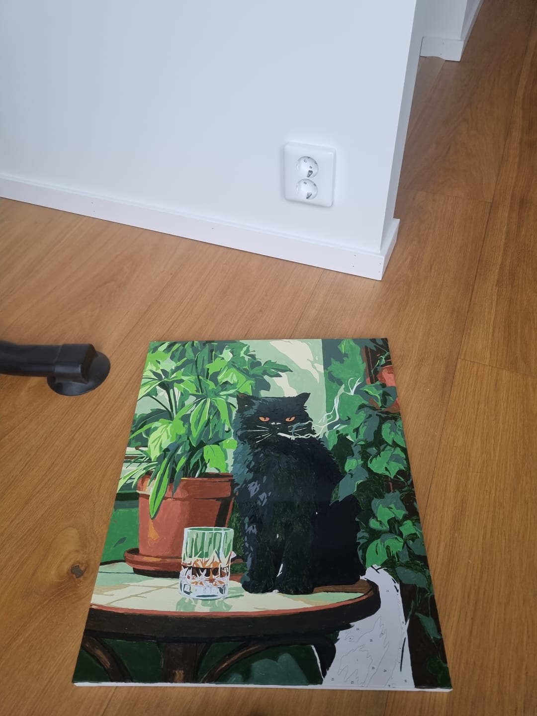 Customer photo review of Grumpy cat | Paint by Number