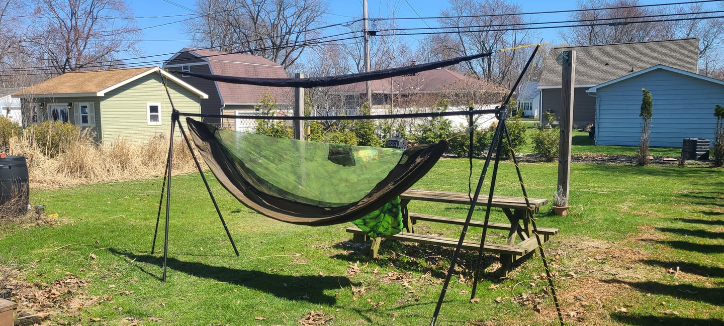 Customer photo review of Turtlebug Camper Hammock Stand