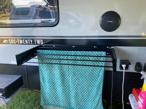Customer photo review of Wall Mounted Drying Rack - Foldable Indoor and Outdoor Drying Rack