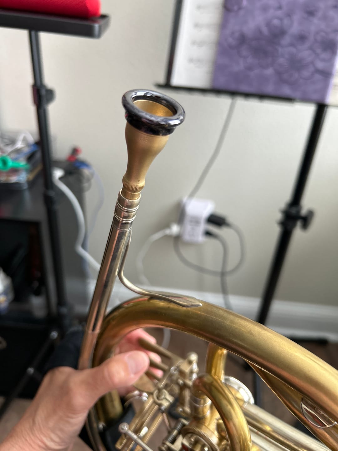 Customer photo review of Houghton Horns Model H3 - French Horn Two-Piece Mouthpiece Underpart