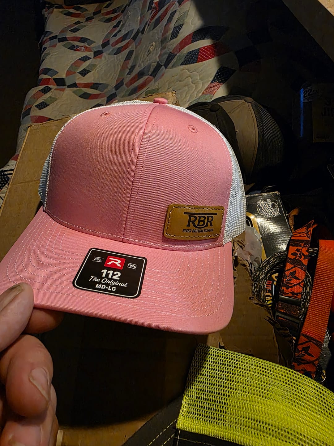 Customer photo review of Richardson 112 Custom Leather Patch Hat