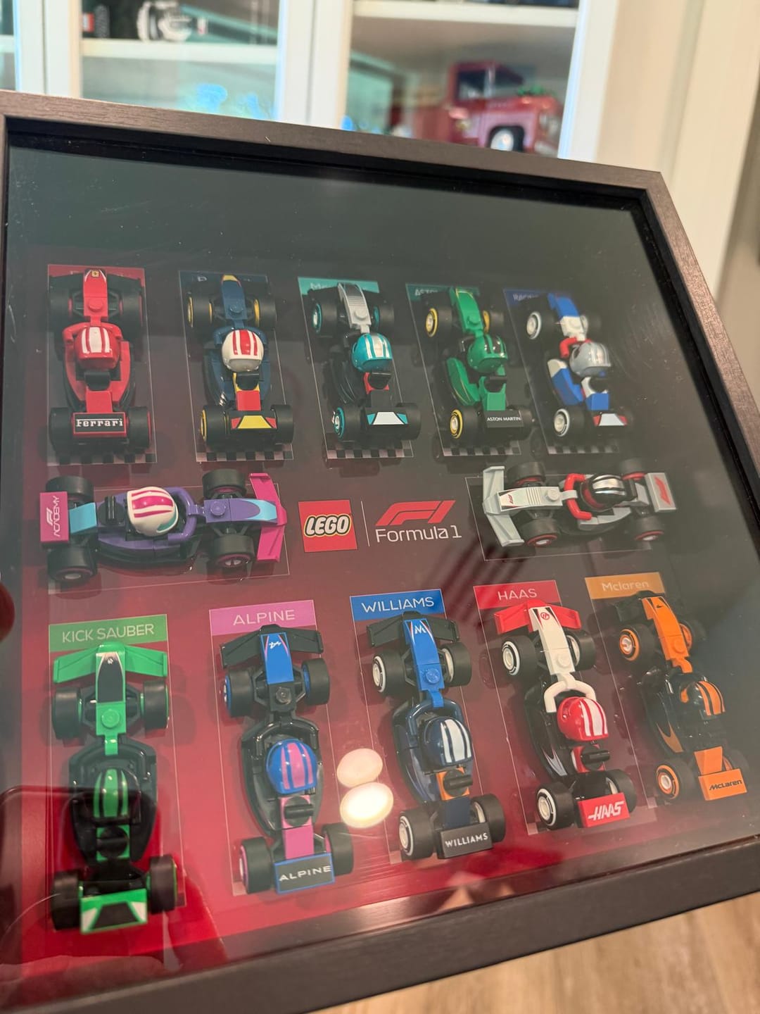 Customer photo review of Display case for LEGO® 71049 F1® Collectible Race Cars