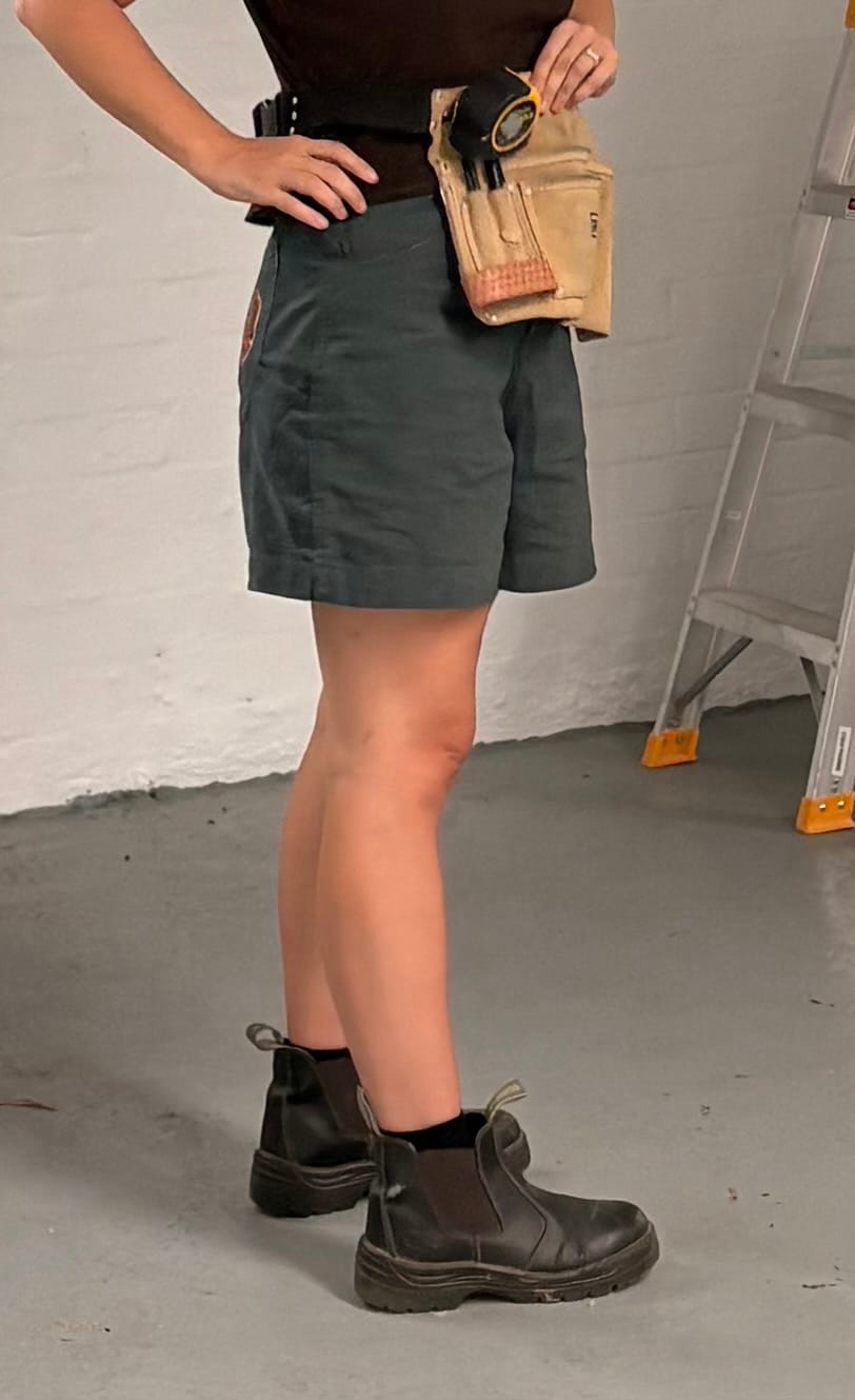 Customer photo review of Utility Shorts Green